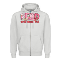 Dove Grey read your heart out Zipper Hoodie - MaliasSmallBusiness