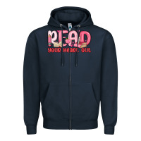 Navy read your heart out Zipper Hoodie - MaliasSmallBusiness