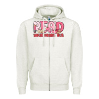 Oatmeal Heather read your heart out Zipper Hoodie - MaliasSmallBusiness
