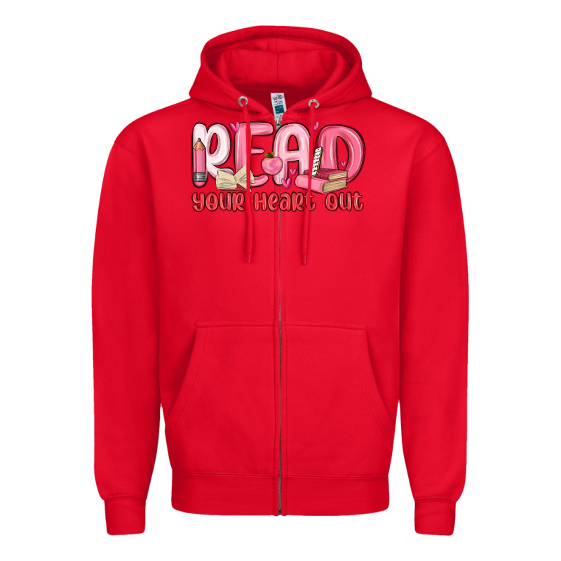 Read Your Heart Out Zipper Hoodie by MaliasSmallBusiness | Teevron