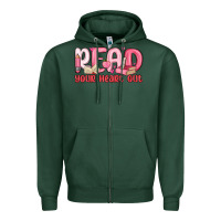 Sports Green read your heart out Zipper Hoodie - MaliasSmallBusiness