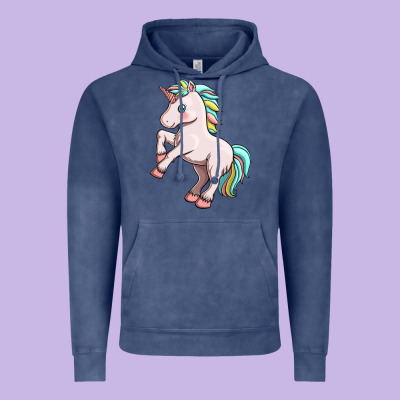 Cute Unicorn Vintage Hoodie Designed By Fadigitalartstudio