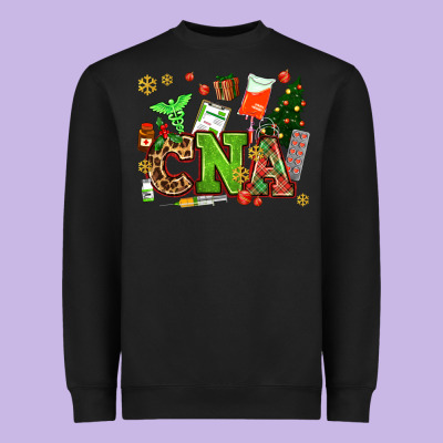 Cna Christmas Heavyweight Sweatshirt Designed By Adodesignshop