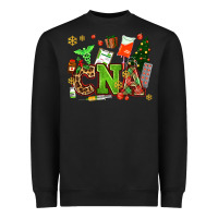 Black cna christmas Heavyweight Sweatshirt - AdoDesignShop