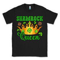 Black shamrock queen crown leopard glitter Classic Tee - Artiststas