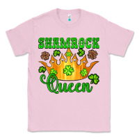 Bubblegum Pink shamrock queen crown leopard glitter Classic Tee - Artiststas