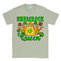 Matcha shamrock queen crown leopard glitter Classic Tee - Artiststas