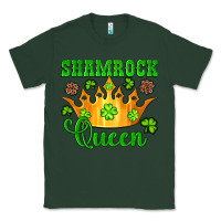 Sports Green shamrock queen crown leopard glitter Classic Tee - Artiststas
