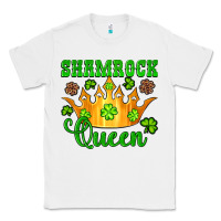 White shamrock queen crown leopard glitter Classic Tee - Artiststas