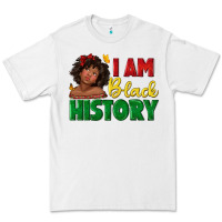 White i am black history with afro black girl Premium Tee - texasbilliewilder