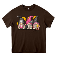 Chocolate Brown race gnomes Heavy Core Tee - Zillion Design Studio