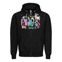 Black oh for the peeps sake Zipper Hoodie - MaliasSmallBusiness