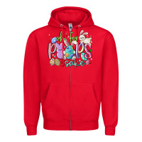 Red oh for the peeps sake Zipper Hoodie - MaliasSmallBusiness