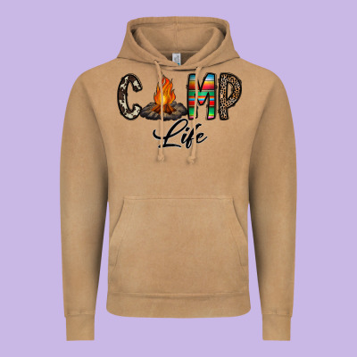 Camp Life Vintage Hoodie Designed By Cowhidedigitalart