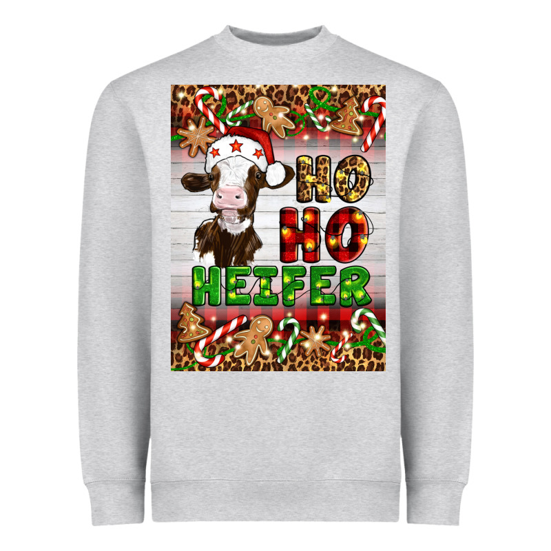 Christmas Ho Ho Ho Heifer Heavyweight Sweatshirt by Artiststas | Teevron