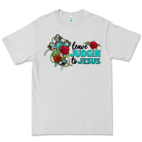 Dove Grey leave judgin to jesus Premium Tee - BarkalooDesign