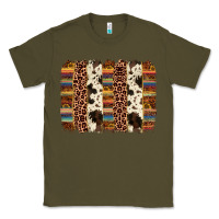 Army Green serape sunflower cowhide leopard brushstroke Classic Tee - AdoDesignShop