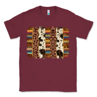 Burgundy serape sunflower cowhide leopard brushstroke Classic Tee - AdoDesignShop