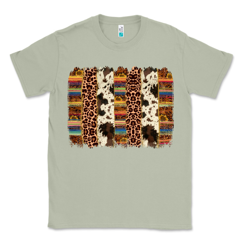 Serape Sunflower Cowhide Leopard Brushstroke Classic Tee by AdoDesignShop | Teevron