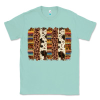 Seafoam serape sunflower cowhide leopard brushstroke Classic Tee - AdoDesignShop