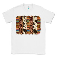 White serape sunflower cowhide leopard brushstroke Classic Tee - AdoDesignShop