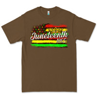 Cacao juneteenth 1865 with crown flag Premium Tee - texasbilliewilder