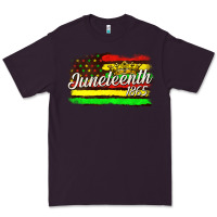 Plum juneteenth 1865 with crown flag Premium Tee - texasbilliewilder