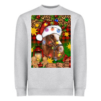 Heather Grey Christmas horse Heavyweight Sweatshirt - Artiststas