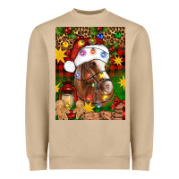 Mushroom Christmas horse Heavyweight Sweatshirt - Artiststas