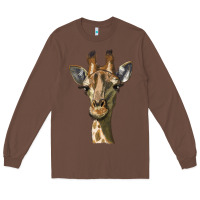 Chestnut giraffe head Long Sleeve Tee - LillyAllenDesigns