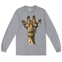 Heather Grey giraffe head Long Sleeve Tee - LillyAllenDesigns