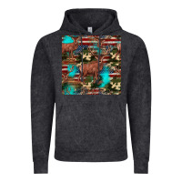 Vintage Black hunting deer american flag seamless pattern Vintage Hoodie - HRA Design Shop