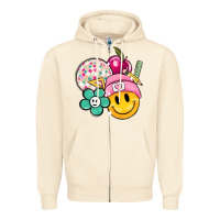 Sandshell smiley face and school elementary Zipper Hoodie - MaliasSmallBusiness