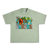 Oil Green happy camper with trees and map Urban Heavy Tee - AdoDesignShop