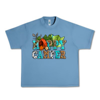 Pebble Blue happy camper with trees and map Urban Heavy Tee - AdoDesignShop