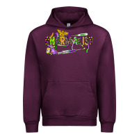 Mauve Wine mardi gras pharmacist Urban Hoodie - CowGirlArtShop