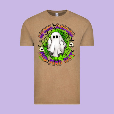 Spook Aound And Find Out Vintage Tee Designed By Artiststas