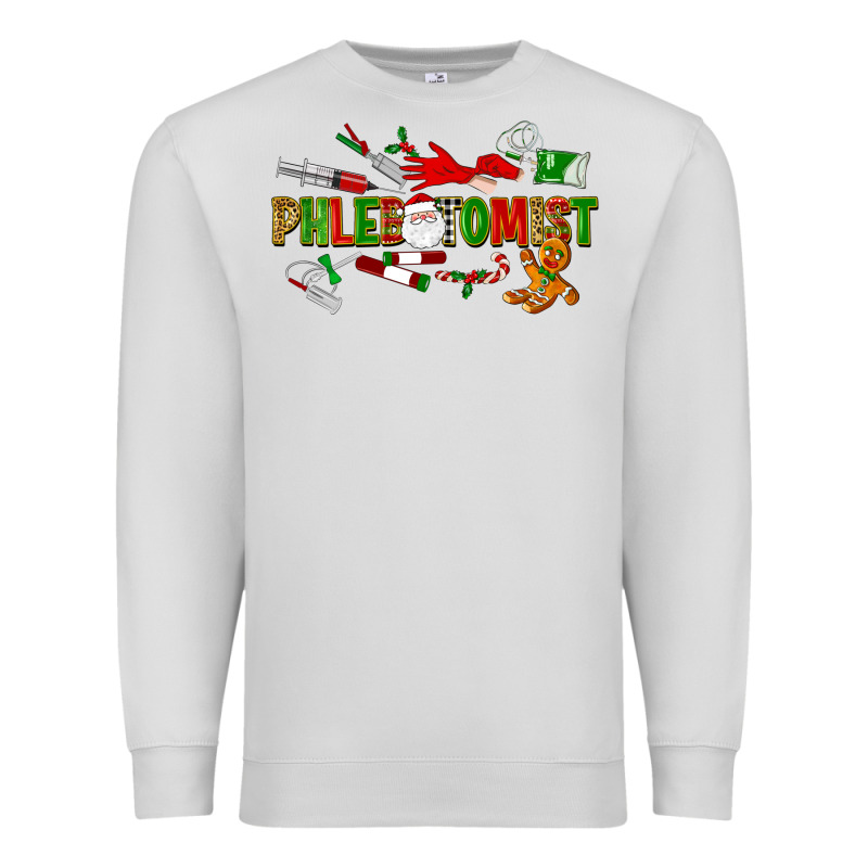 Christmas Phlebotomist Premium Sweatshirt by LillyAllenDesigns | Teevron