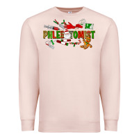 Pale Pink christmas phlebotomist Premium Sweatshirt - LillyAllenDesigns