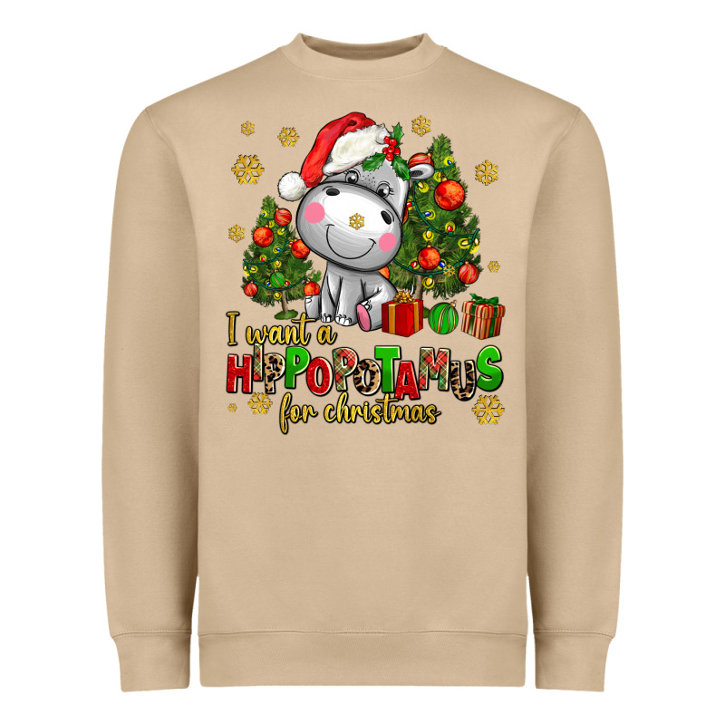 I Want A Hippopotamus For Christmas Heavyweight Sweatshirt by AdoDesignShop | Teevron