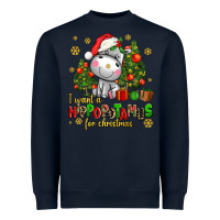 Navy i want a hippopotamus for christmas Heavyweight Sweatshirt - AdoDesignShop