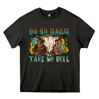 Asphalt do no harm take no bull western Heavy Core Tee - texasbilliewilder