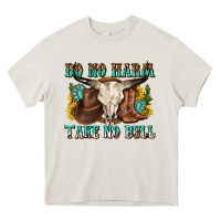 Cream do no harm take no bull western Heavy Core Tee - texasbilliewilder
