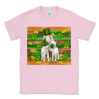 Bubblegum Pink st patricks goat family shamrock gold serape leopard glitter wooden tu Classic Tee - Artiststas