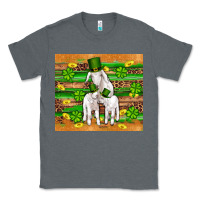 Charcoal Heather st patricks goat family shamrock gold serape leopard glitter wooden tu Classic Tee - Artiststas