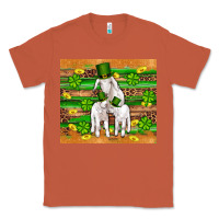 Copper st patricks goat family shamrock gold serape leopard glitter wooden tu Classic Tee - Artiststas