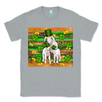 Heather Grey st patricks goat family shamrock gold serape leopard glitter wooden tu Classic Tee - Artiststas