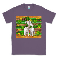 Lavender st patricks goat family shamrock gold serape leopard glitter wooden tu Classic Tee - Artiststas