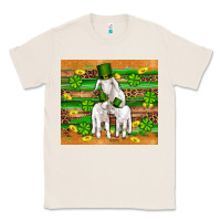 Natural st patricks goat family shamrock gold serape leopard glitter wooden tu Classic Tee - Artiststas