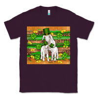 Plum st patricks goat family shamrock gold serape leopard glitter wooden tu Classic Tee - Artiststas